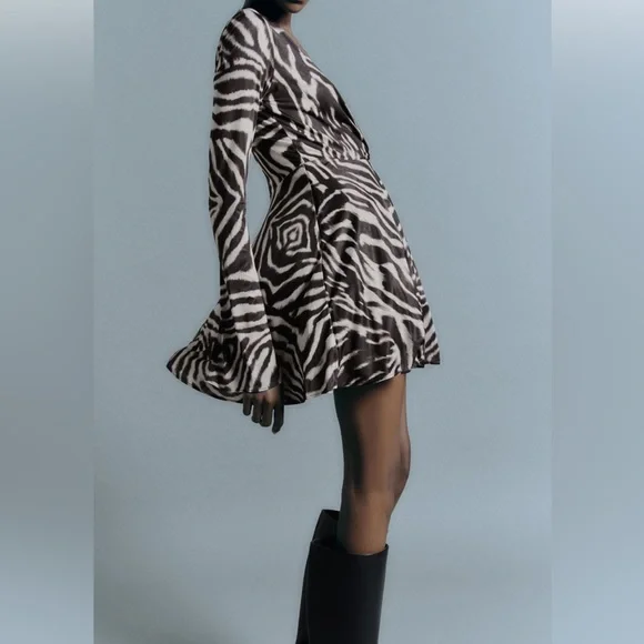 🔴🆕 Zara Zebra Print Dress - Picture 3 of 8